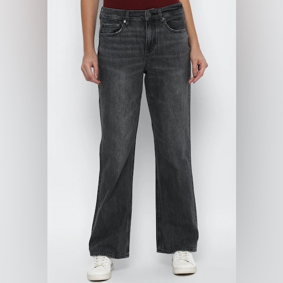 American Eagle Outfitters Dark Gray 90s Jeans Size 000 Short - Picture 1 of 9